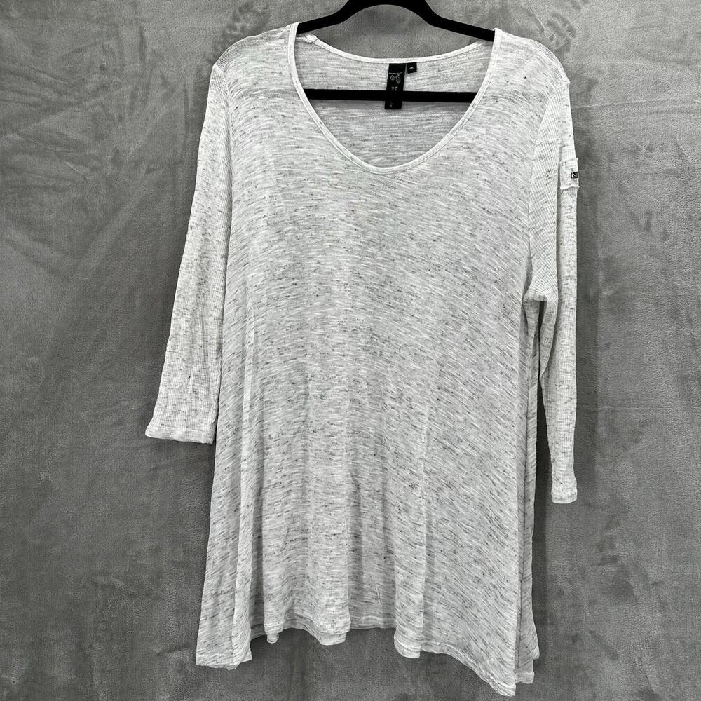 Focus Casual Life Shirt Top Womens‎ Medium Beige Tunic Minimalist Lagenlook